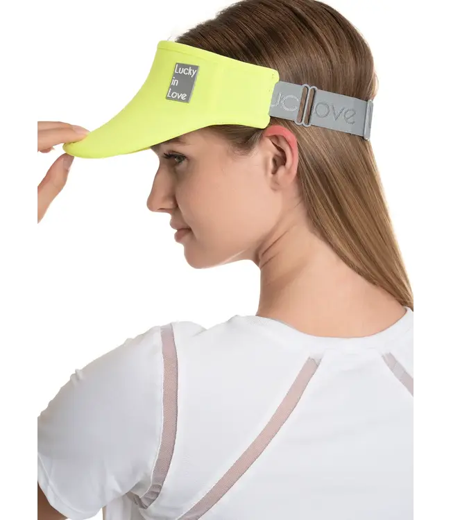 Lucky In Love Lucky Logo Stretch Visor NYellow