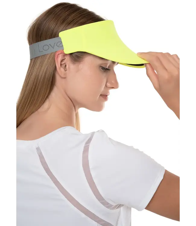 Lucky In Love Lucky Logo Stretch Visor NYellow