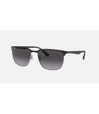 Rayban RB3569 Black on Silver/Lt. Grey Grad. Drk. Gry