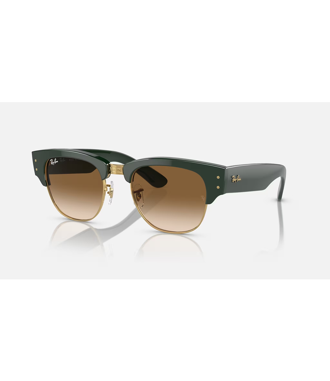 Rayban Mega Clubmaster Green on Arista Gold/Clr. Grad. Brn.