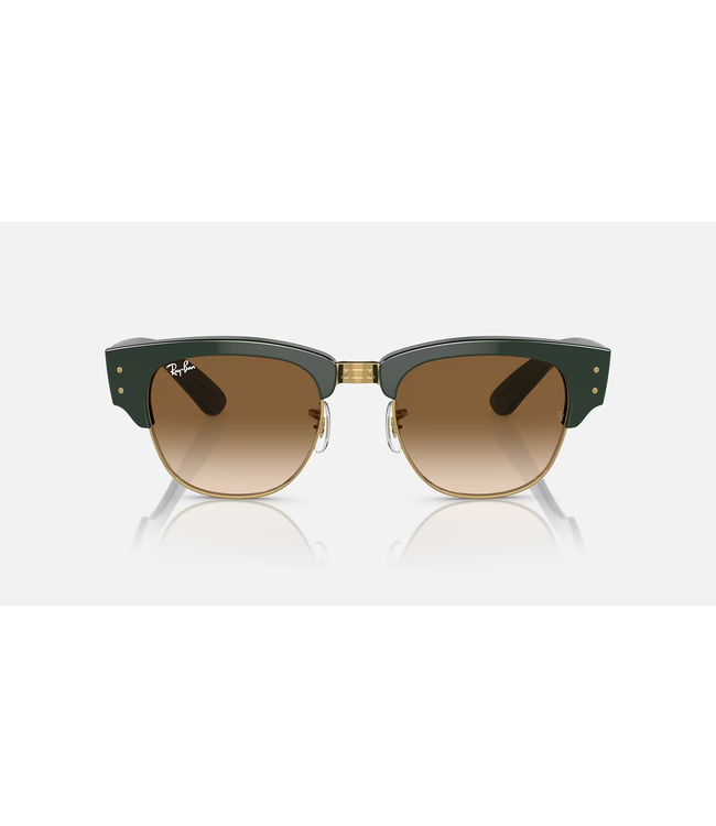 Rayban Mega Clubmaster Green on Arista Gold/Clr. Grad. Brn.