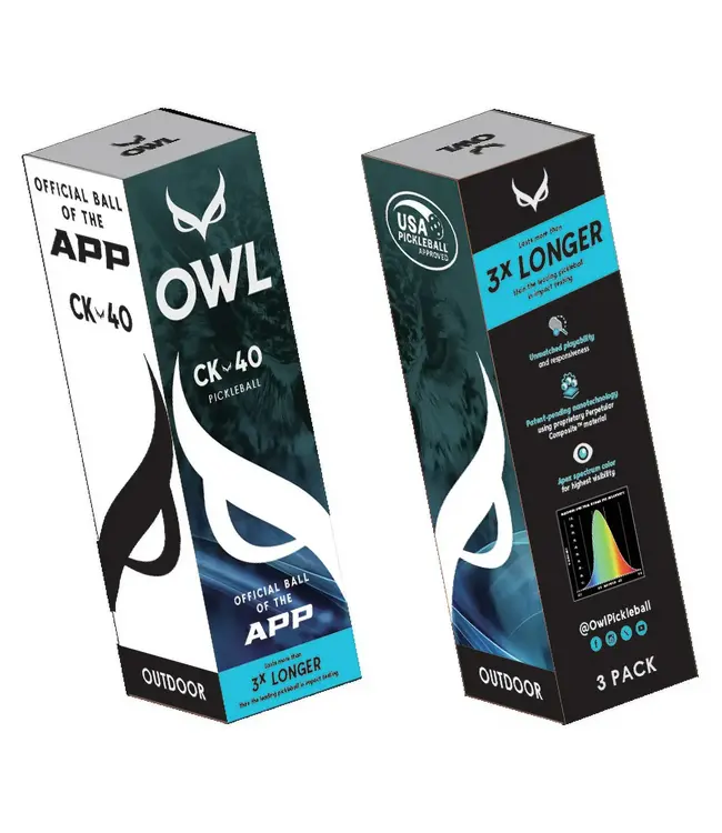 Owl Sport OWL CK-40 Pickleballs 3-Pack