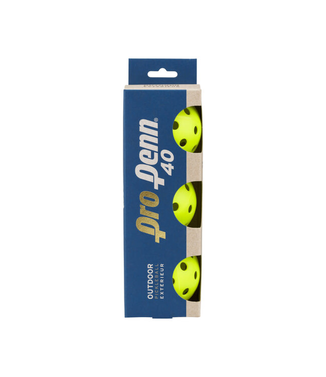 Head/Penn Pro Penn 40 Outdoor 3 Pack Pickleballs
