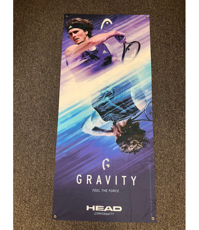 Zverev Head Gravity Banner 32" x 70"