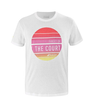 Babolat Exercise Message Tee M's White/Paradise Pink