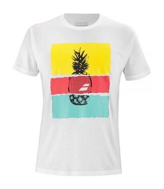 Babolat Exercise Message Tee M's White/Angel Blue