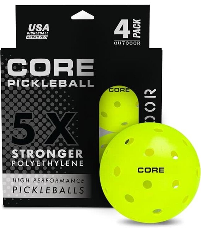 Core Outdoor Pickleballs 4 Pack