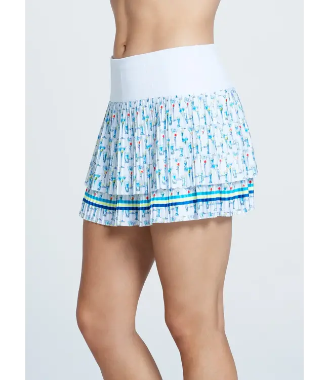 Lucky In Love Martini Gras Pleated Skirt 14"