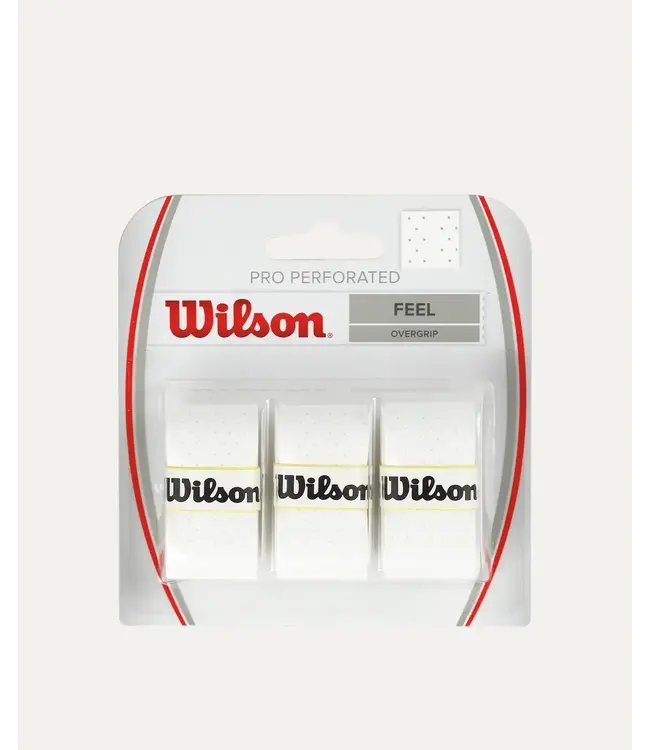Wilson Pro Overgrip Perforated 3 Pack White