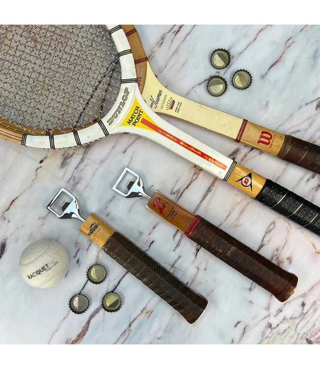 Racquet Inc. Antique Wooden Tennis Racquet Beer Bottle Opener