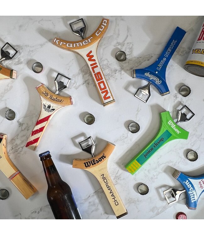Racquet Inc. Antique Wooden Tennis Racquet Beer Bottle Opener Neck