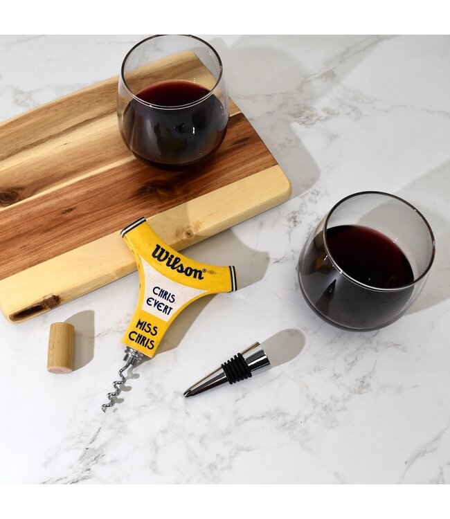 Racquet Inc. Antique Wooden Tennis Racquet Wine Bottle Opener