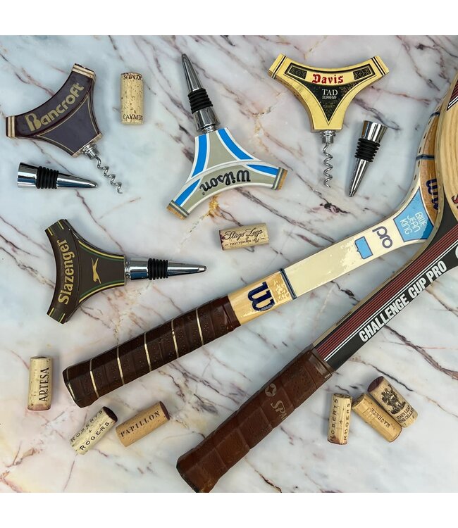 Racquet Inc. Antique Wooden Tennis Racquet Wine Bottle Opener