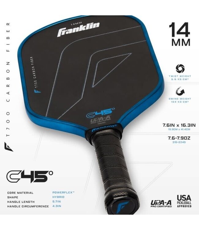 Franklin Sports Inc. C45 Paddle Hybrid 14mm Blue