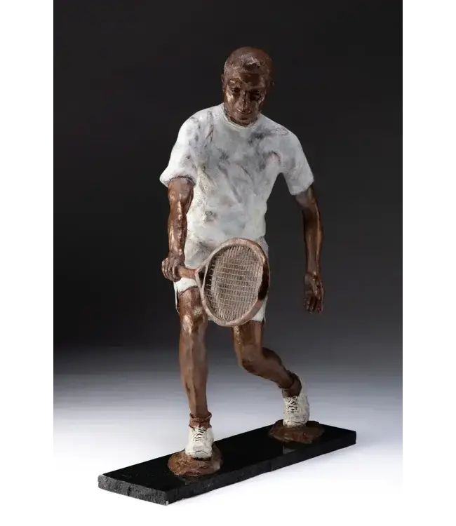 Jernster Art Resin Sculpture Male Tennis