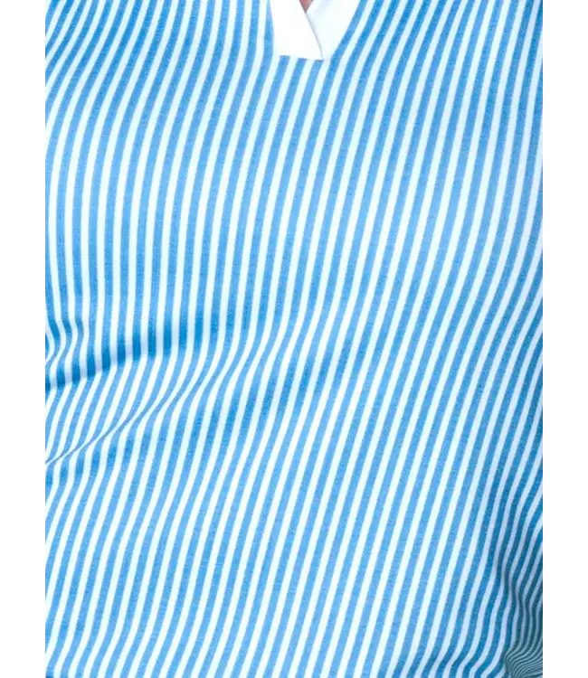 Lucky In Love Hip Fit Linen Stripe Tank W's