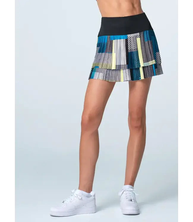 Lucky In Love Stripe it Up Pleated Skirt W's