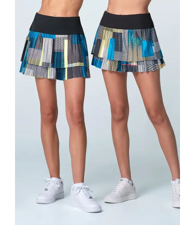 Lucky In Love Stripe it Up Pleated Skirt W's