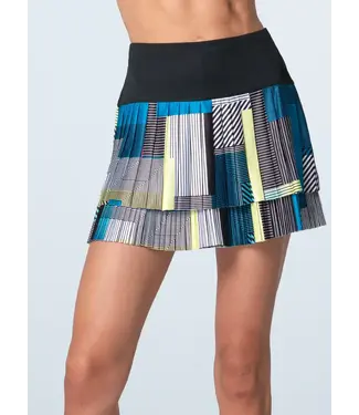 Lucky In Love Stripe it Up Pleated Skirt W's