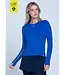 Lucky In Love High Low Breezy Long Sleeve Electric Blue