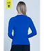 Lucky In Love High Low Breezy Long Sleeve Electric Blue