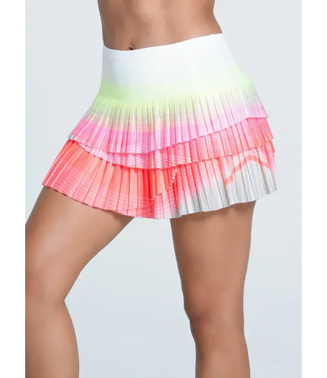 Lucky In Love Sunset Spin Pleated Scallop Skirt 13"