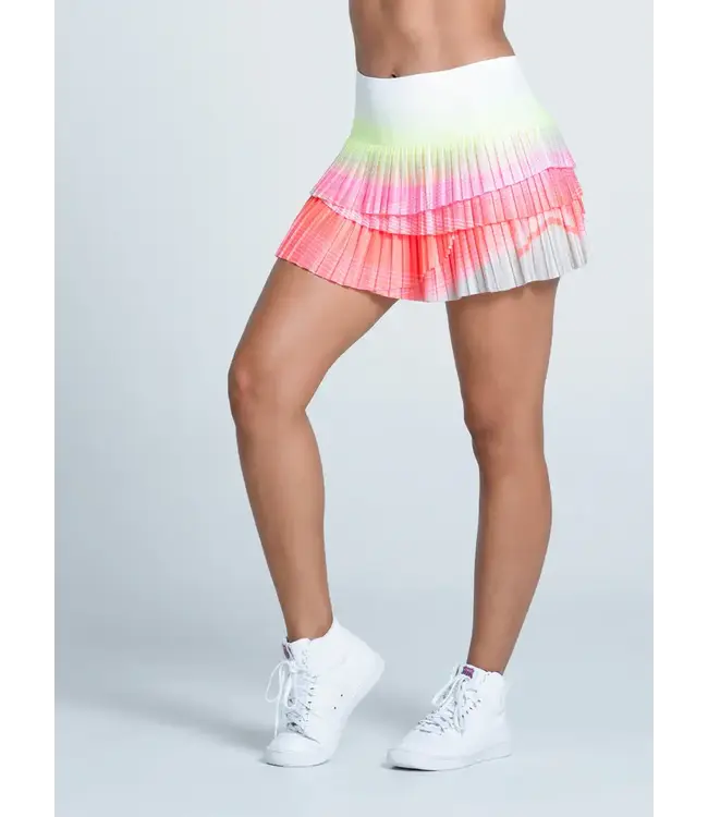 Lucky In Love Sunset Spin Pleated Scallop Skirt 13"