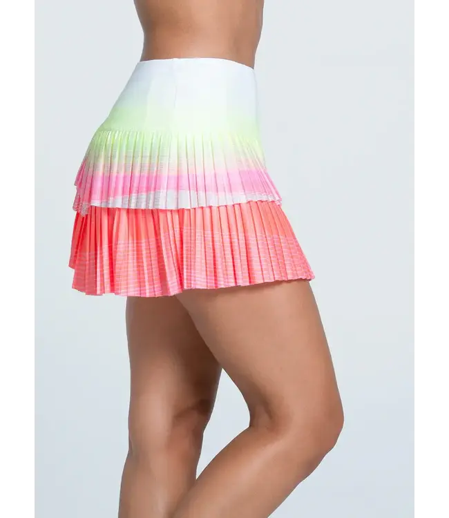 Lucky In Love Sunset Spin Pleated Scallop Skirt 13"