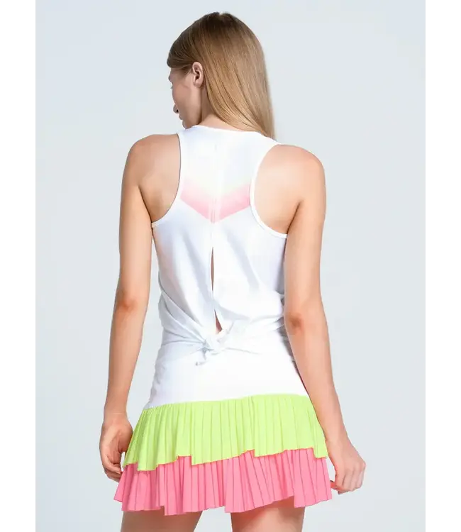 Lucky In Love Sunset Spin Tie Back Tank