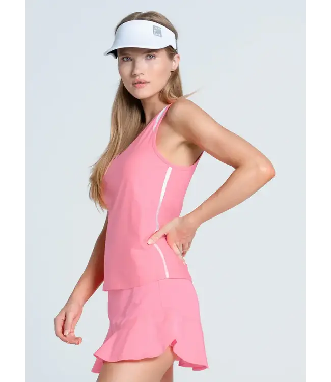 Lucky In Love Shimmer V-Neck Tank w/ Bra