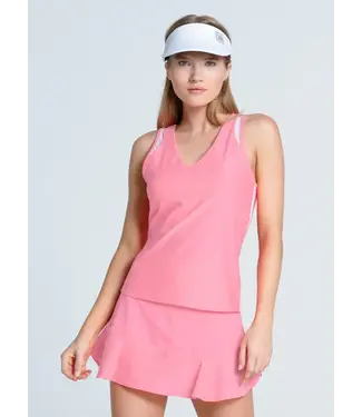 Lucky In Love Shimmer V-Neck Tank w/ Bra