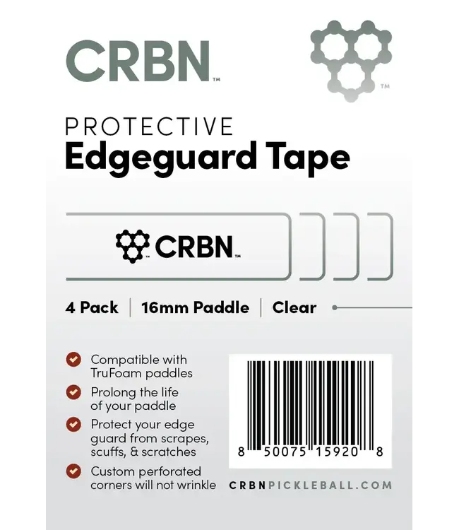 CRBN Protective Edge Guard Tape 4 Pack Clear 16mm