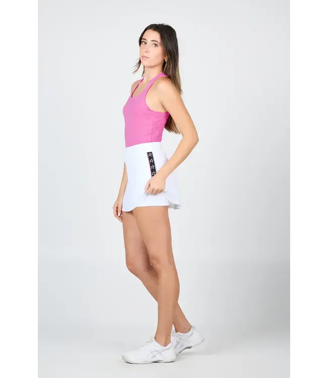 Sofibella 14" Skort Pinkology W's White