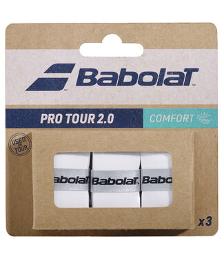 Babolat Pro Tour 2.0 x3 White 3 Pack Overgrip