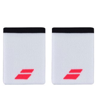 Babolat Logo Jumbo Wristband White/Strike Red