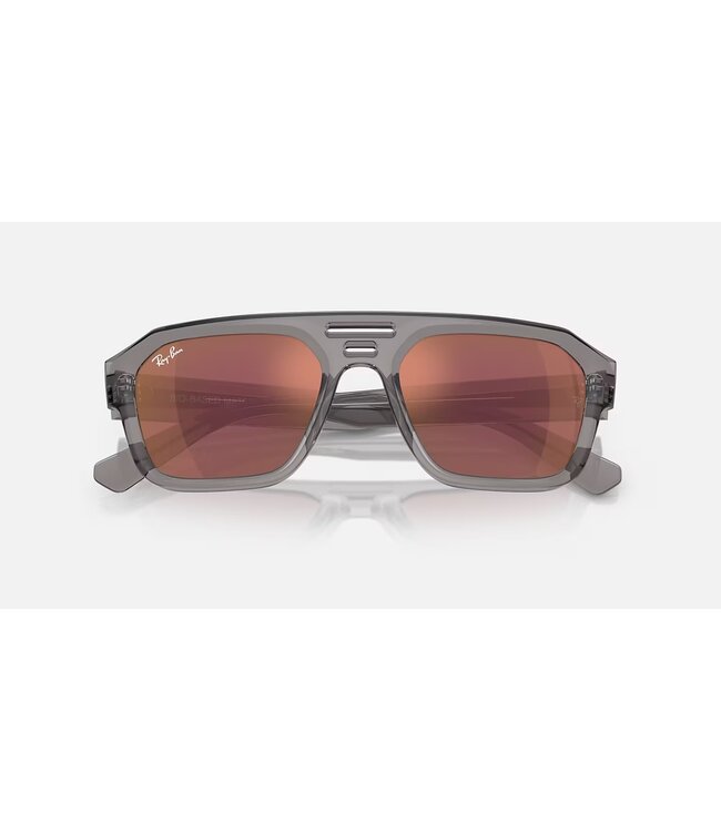 Rayban Corrigan Transparent Grey w/Dark Violet Mirror
