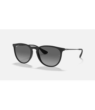 Rayban Erika Rubber Black w/Light Grey Gradient Grey