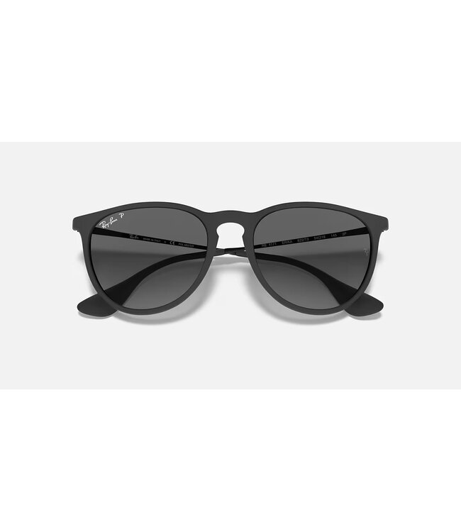 Rayban Erika Rubber Black w/Light Grey Gradient Grey
