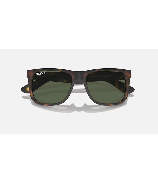 Rayban Justin Rubber Havana w/Dark Green Polar