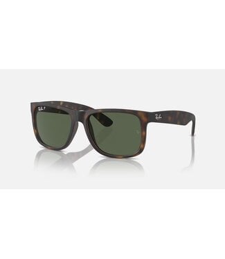 Rayban Justin Rubber Havana w/Dark Green Polar