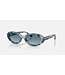 Rayban Opal Blue Havana w/Blue Gradient Grey