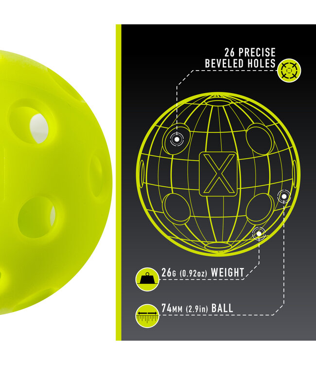 Franklin Sports Inc. Pickleball X-26 Indoor 100 Pack Optic