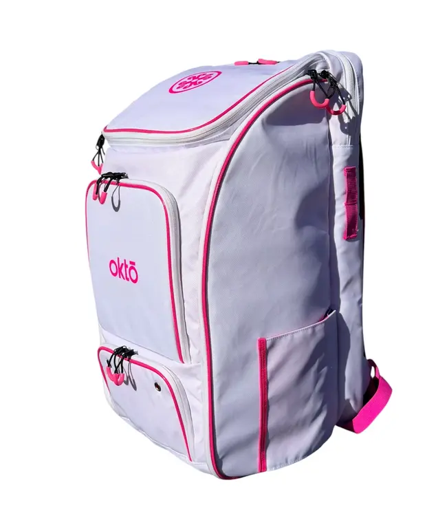 oktō Pro Elite Ultimate Paddle Sport Backpack White & Pink