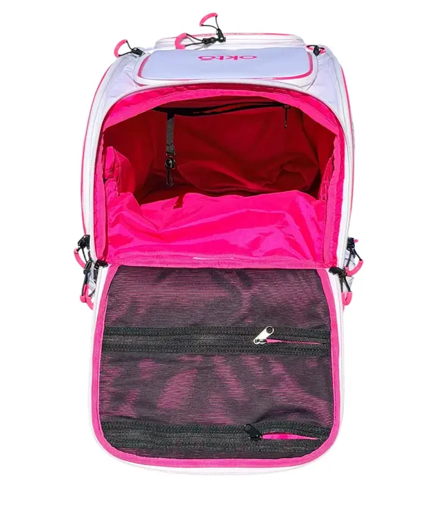 oktō Pro Elite Ultimate Paddle Sport Backpack White & Pink