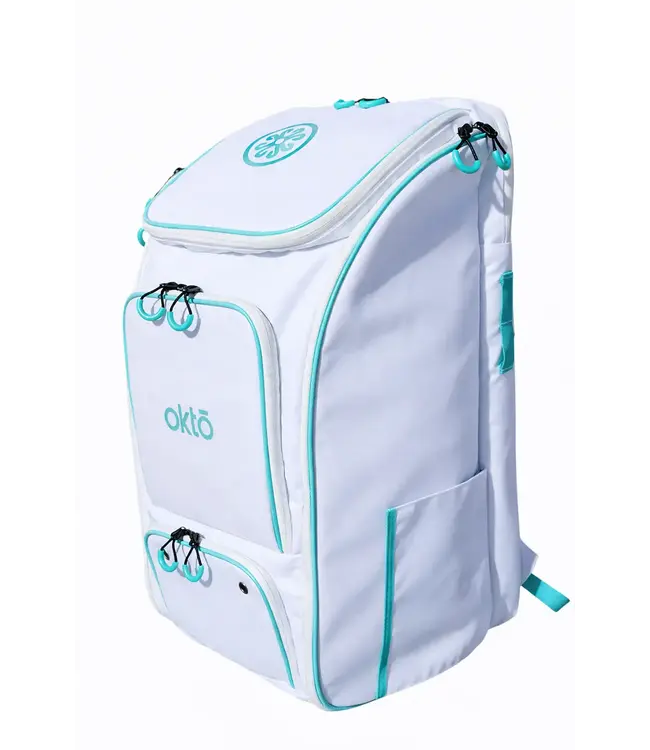 oktō Pro Elite Ultimate Paddle Sport Backpack White & Teal