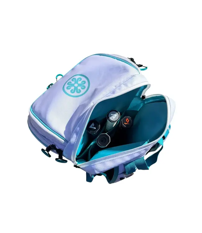 oktō Pro Elite Ultimate Paddle Sport Backpack White & Teal