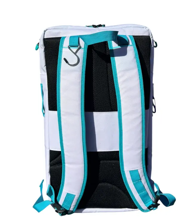 oktō Pro Elite Ultimate Paddle Sport Backpack White & Teal