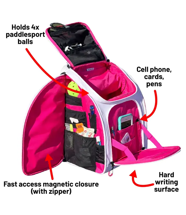 oktō Rec Lite Ultimate Paddle Sport Backpack White & Pink