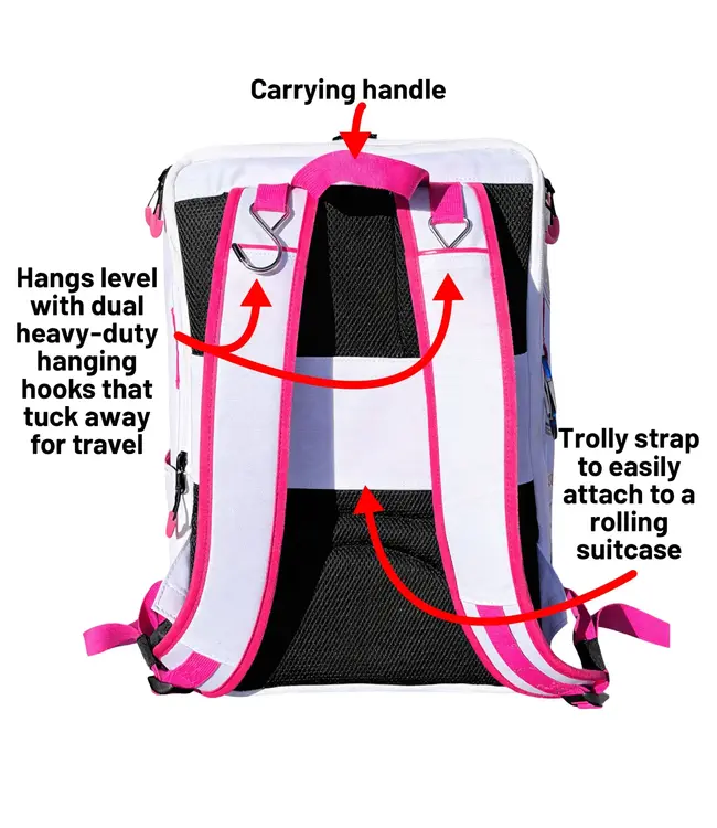 oktō Rec Lite Ultimate Paddle Sport Backpack White & Pink