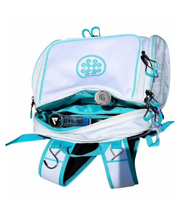 oktō Rec Lite Ultimate Paddle Sport Backpack White & Teal